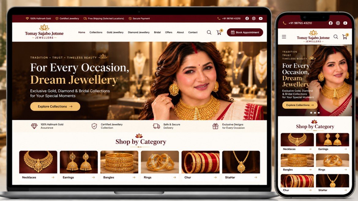 Website preview on laptop and phone